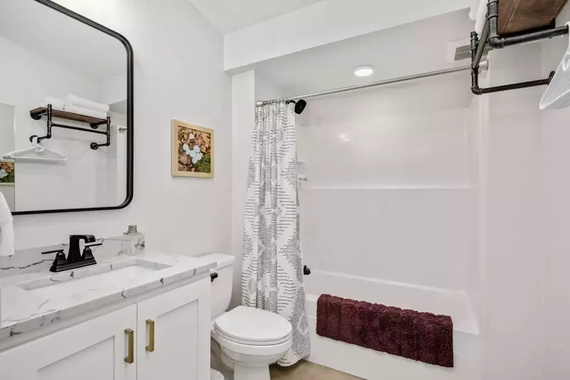 The bathroom is luxurious and built with care.