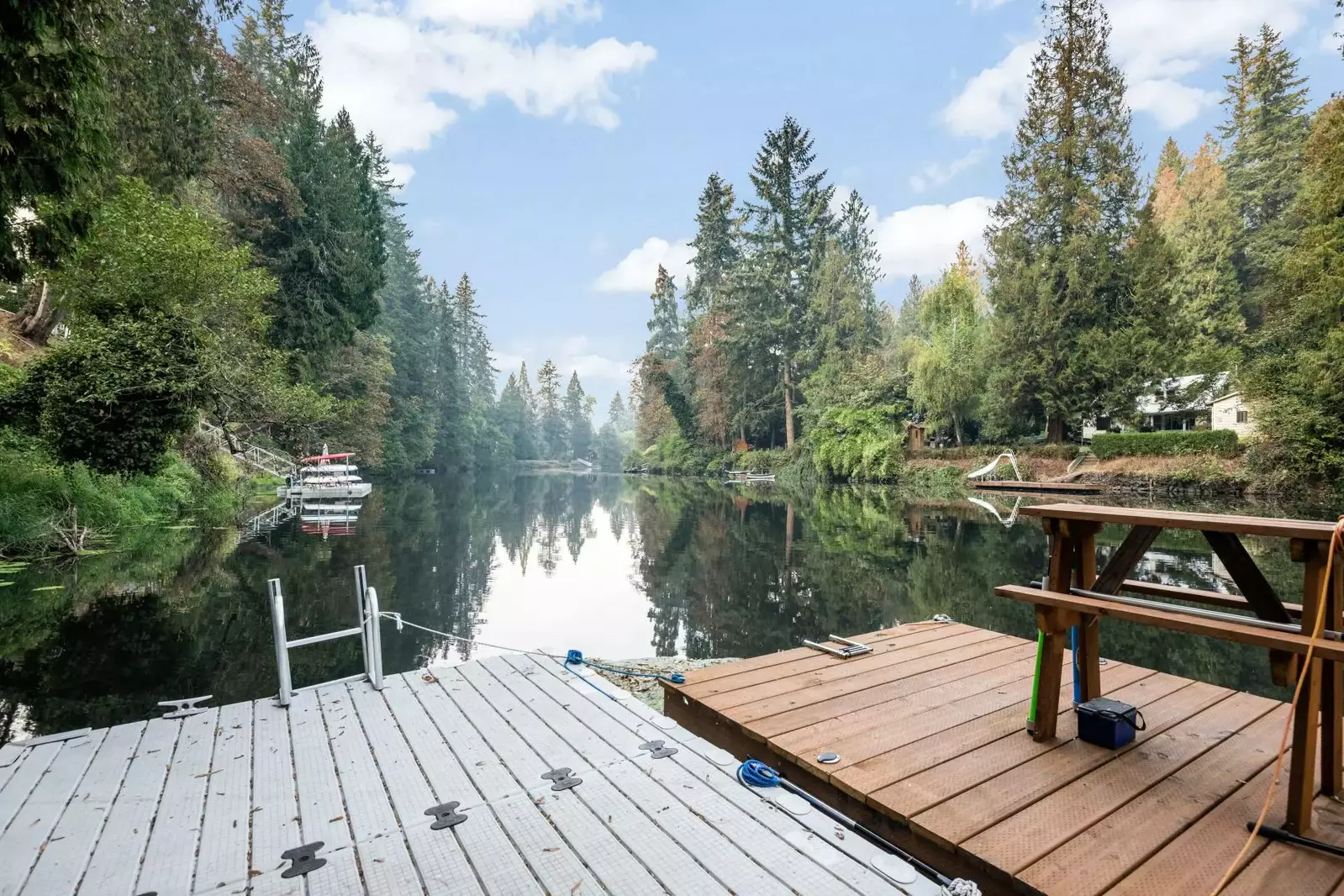 Guests can swim, tube, kayak, fish, and more right off of the dock.