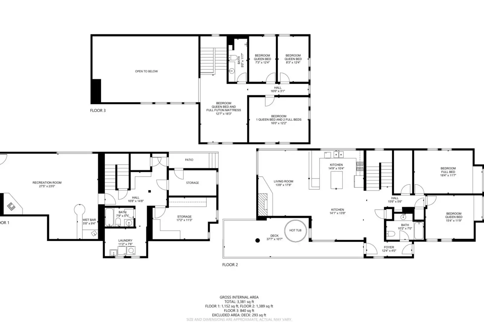 A detailed floor plan of this rental.