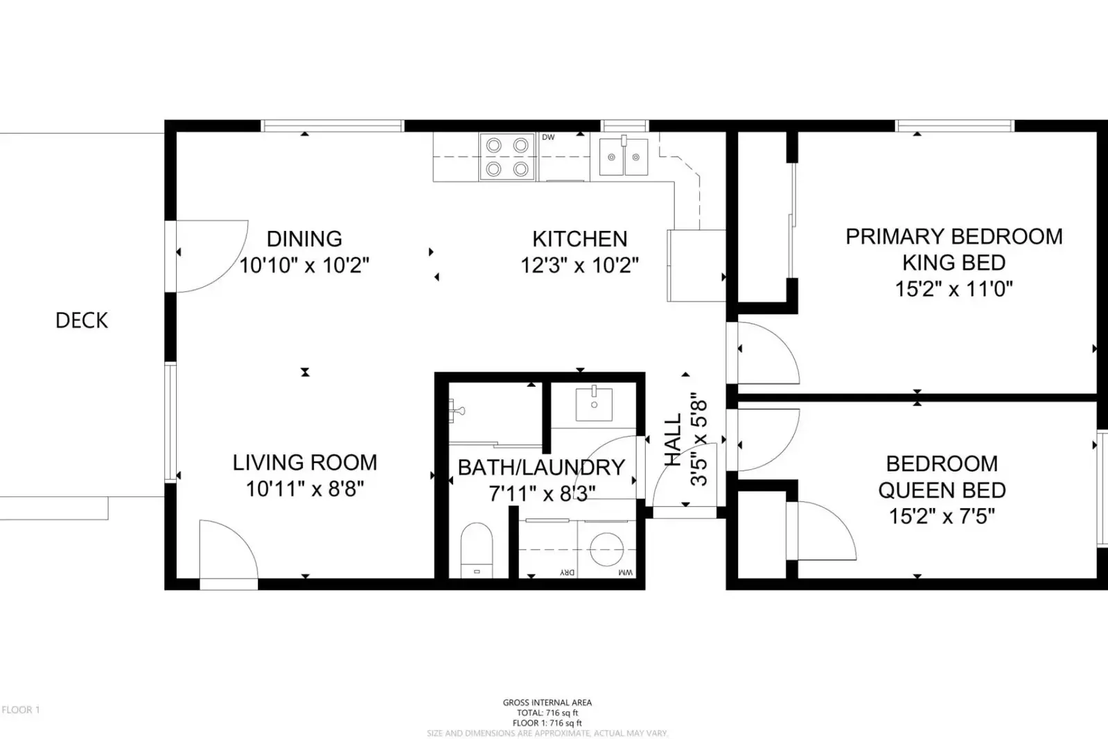 A detailed floor plan of this rental.