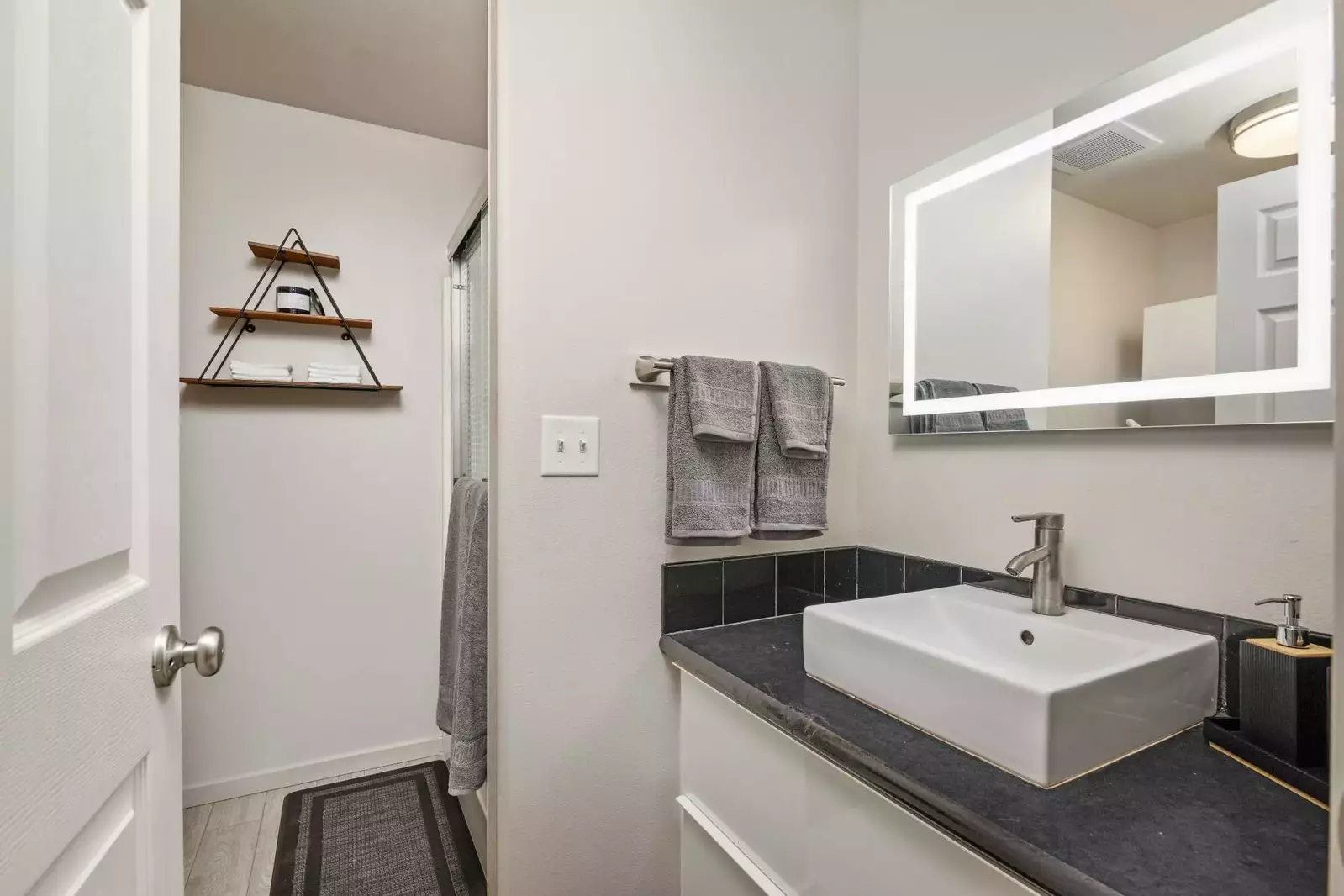 The bathrooms are recently updated, built with care, and has excellent water pressure.