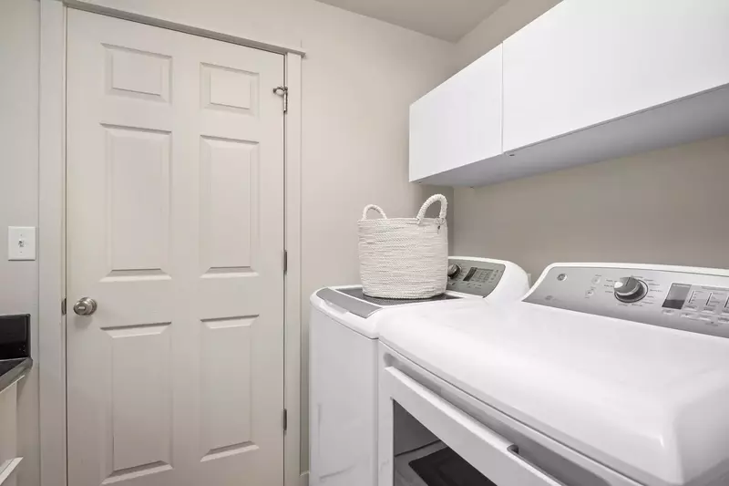 This rental has an up to date washing machine and dryer for guest use.