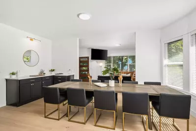 Dining table with ample seating for 10.