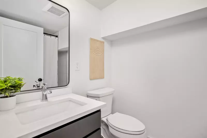 One of the three bathrooms in the home.