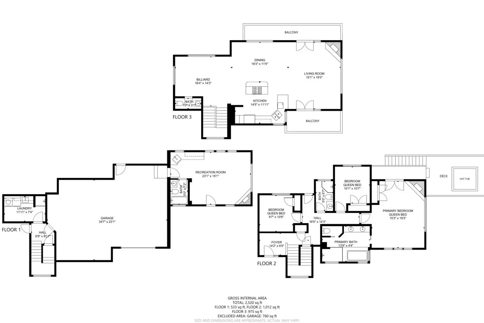 A detailed floor plan of this rental.