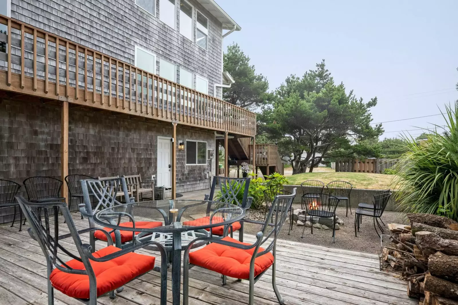 Enjoy relaxing outside on the deck or by the fire pit.