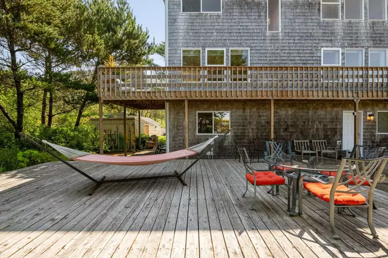 A hammock (seasonal) is great for stretching out with a good book.