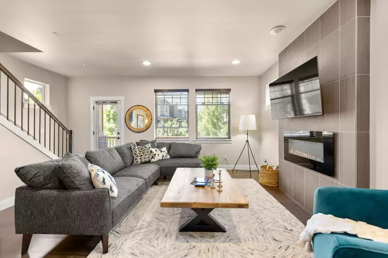 Watch you favorite movies, shows, and sports on this smart tv while relaxing in front of a cozy fire.