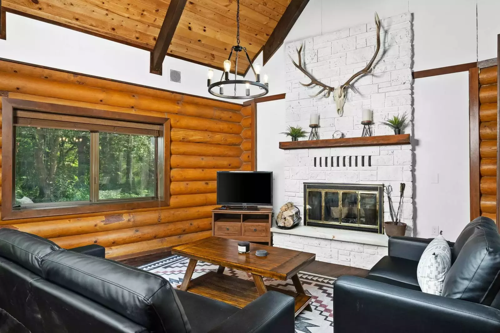 Watch you favorite movies, shows, and sports on this smart tv after a day exploring Mt Hood.