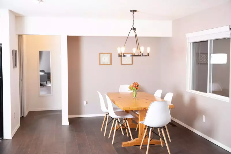 Guest cabin dining area. A wonderful option for a quiet meal when needed.