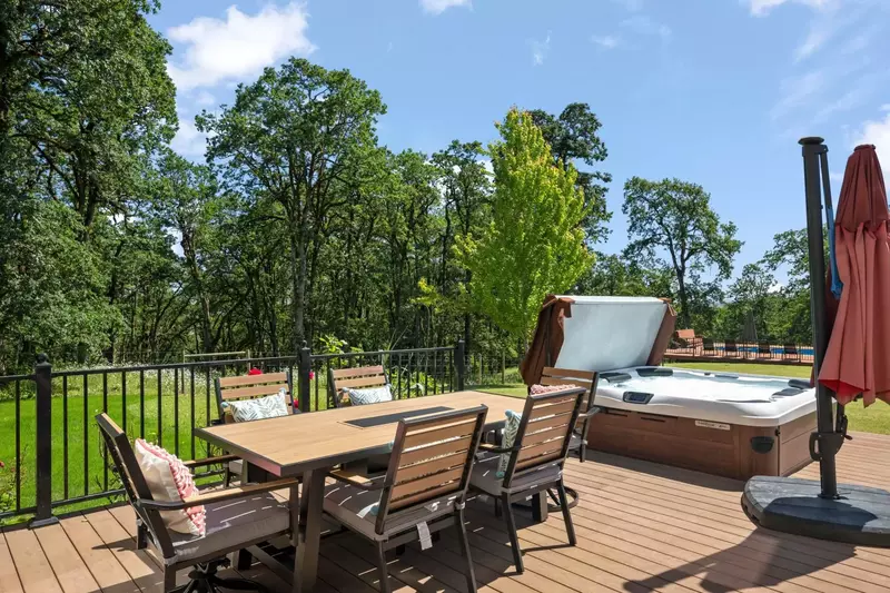 The hot tub is a favorite amenity perfect during warm summers and chilly winters.