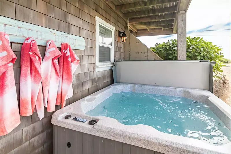 The hot tub is a favorite amenity perfect during warm summers and chilly winters.