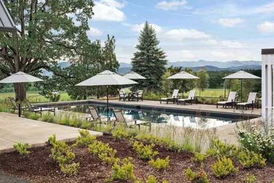 The pool is maintained with great care. Enjoy a perfect day swimming.