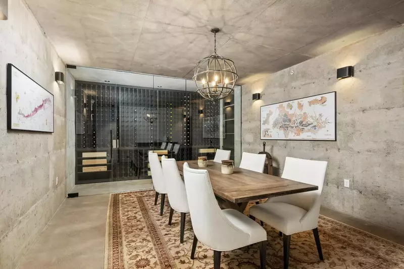 The wine cellar room is one of the many lovely rooms that make Deux Vert so special.