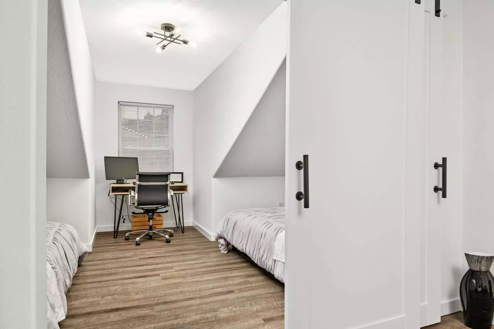 The home office makes for a good location to work from home or on a creative endeavor!