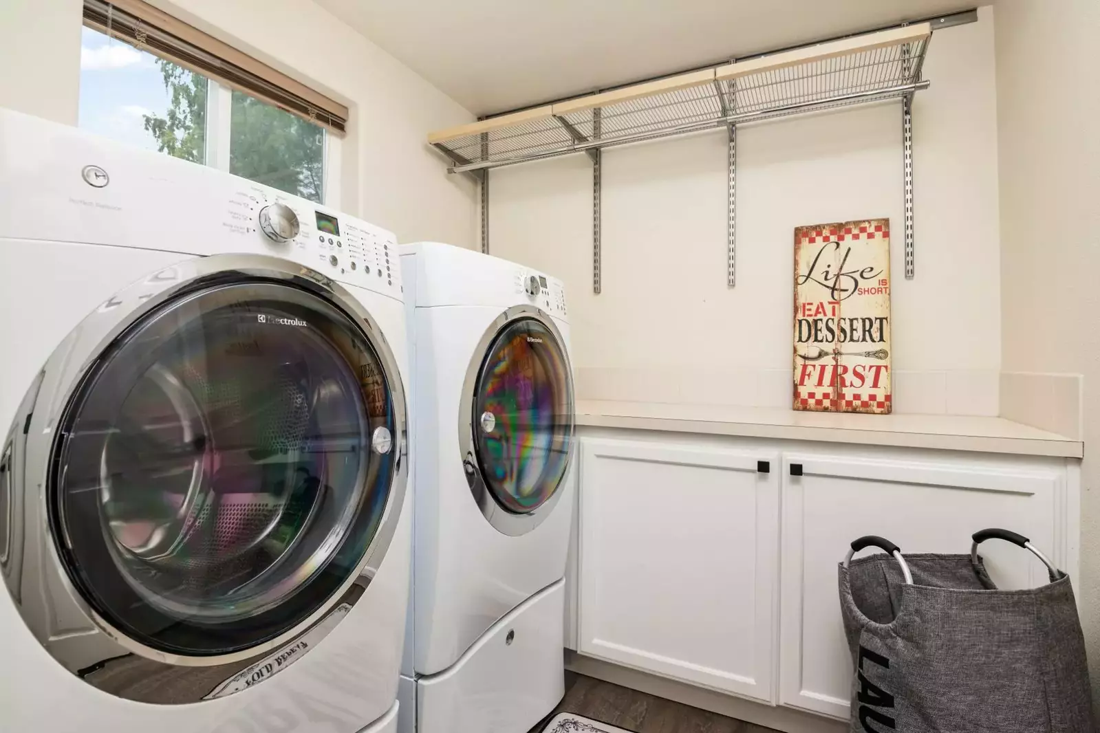 This rental has an up to date washing machine and dryer for guest use.