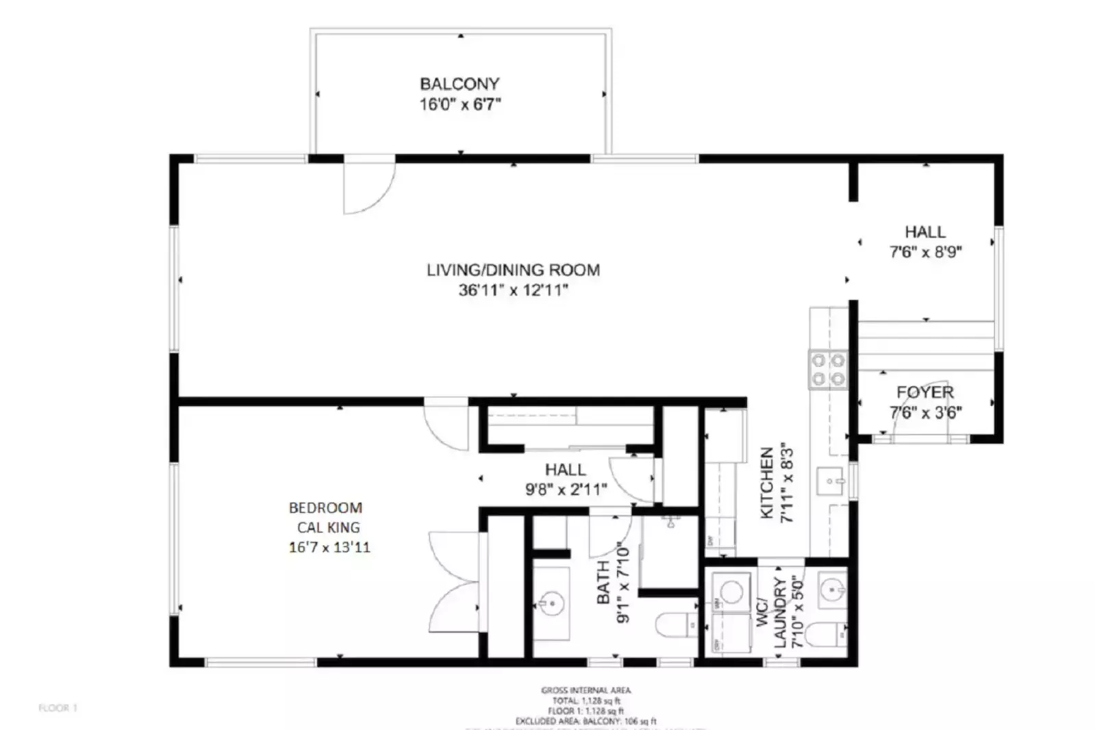 A detailed floor plan of this rental.