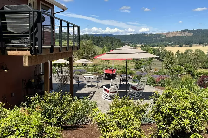 "The property is a beautifully landscaped oasis on an organic farm with beautiful sunrises and views of the valley." - Suzanne