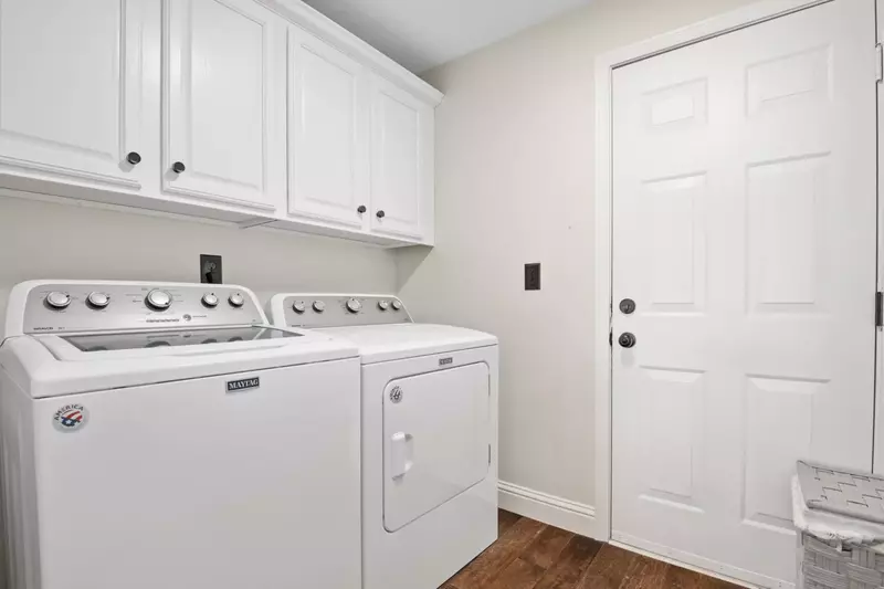 This rental has an up to date washing machine and dryer for guest use.