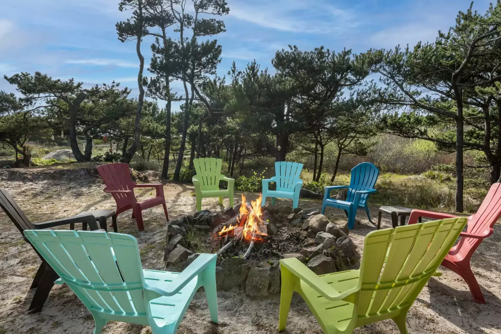Enjoy the sounds of the ocean while gathered around the fire pit sharing stories and creating memories.