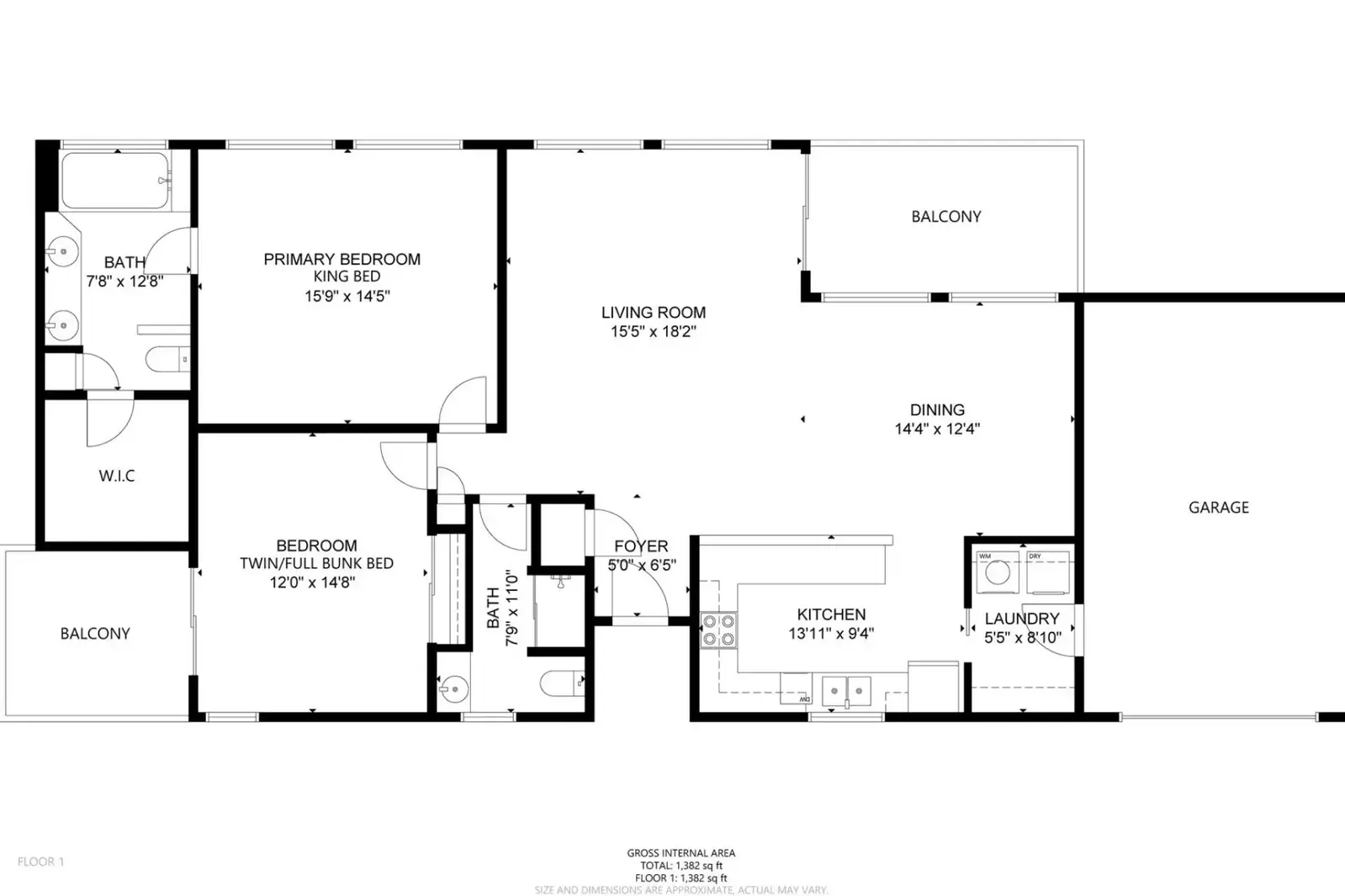 A detailed floor plan of this rental.
