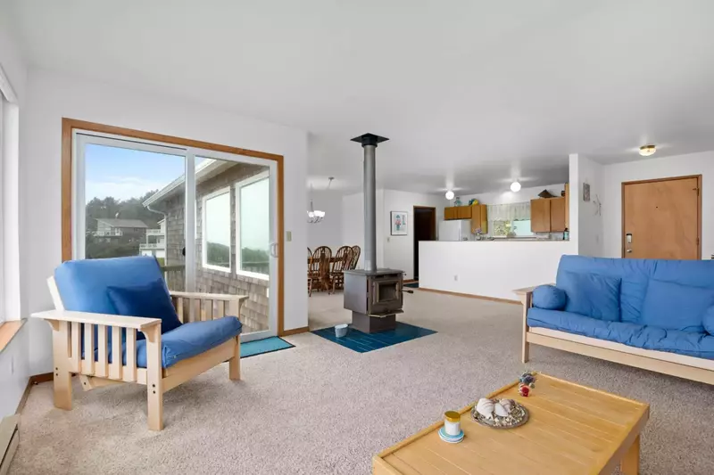 Stay cozy with the fireplace stove!