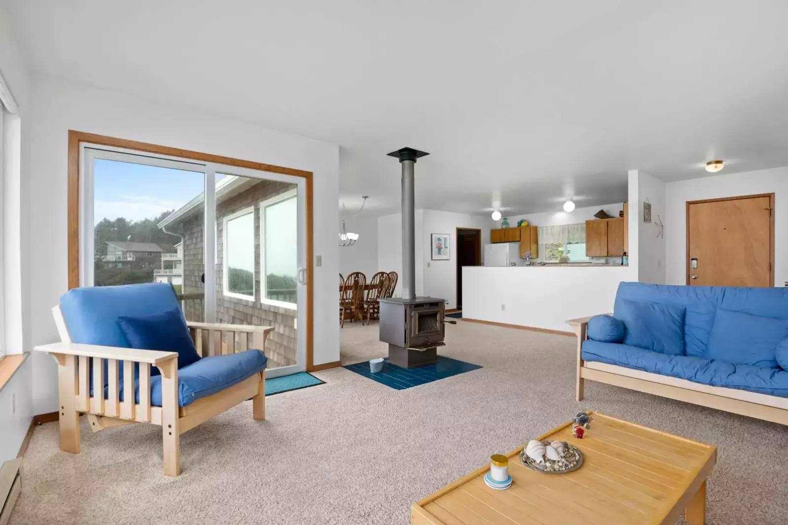 Stay cozy with the fireplace stove!