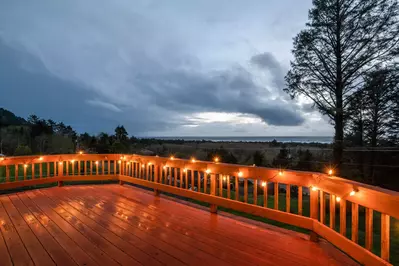 The large deck was nice for soaking up the sun and happy hour and enjoying the sunset.  -Elaine