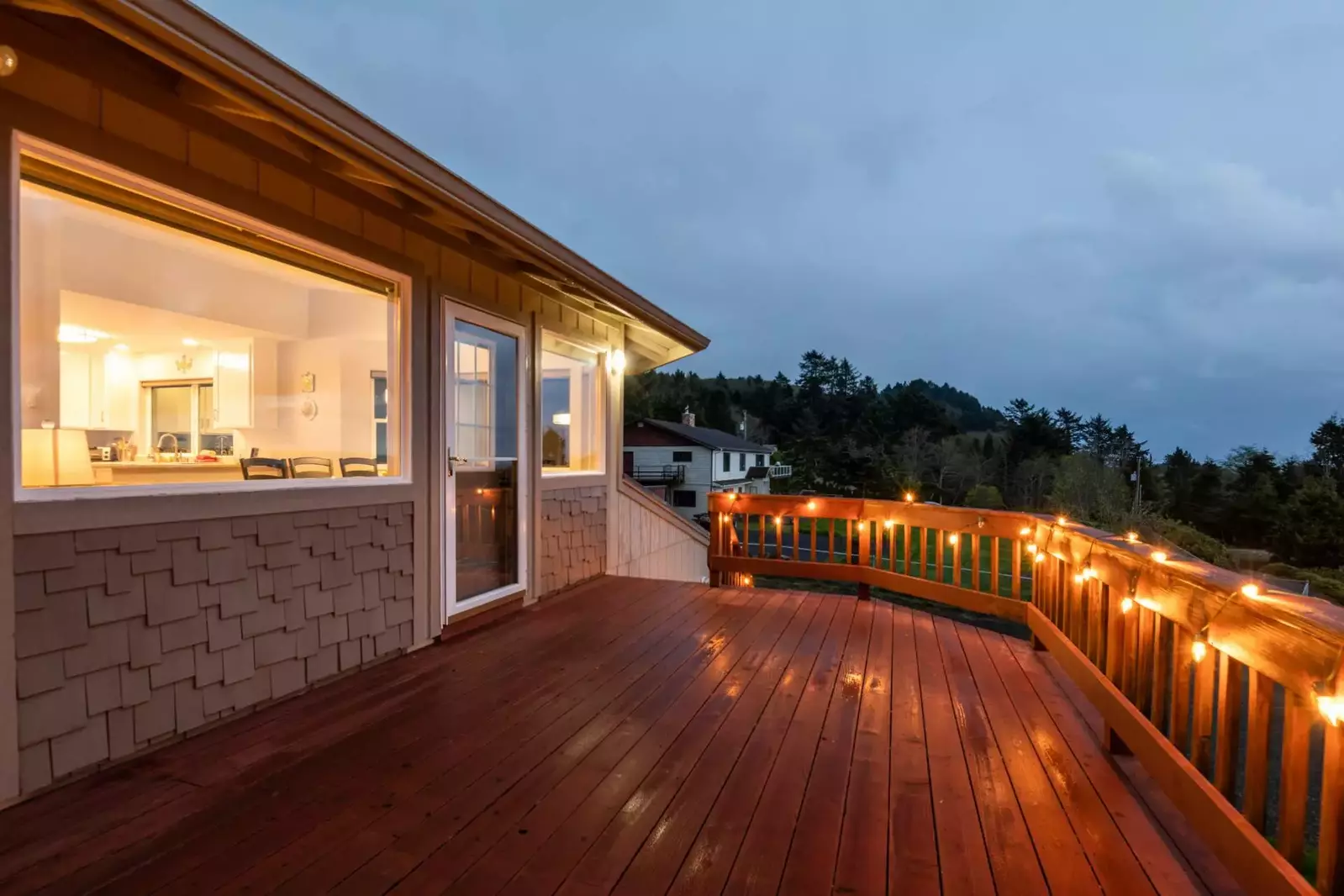 The upstairs deck was so nice to hang out on and watch the gorgeous sunsets and ocean views.  -Brittany