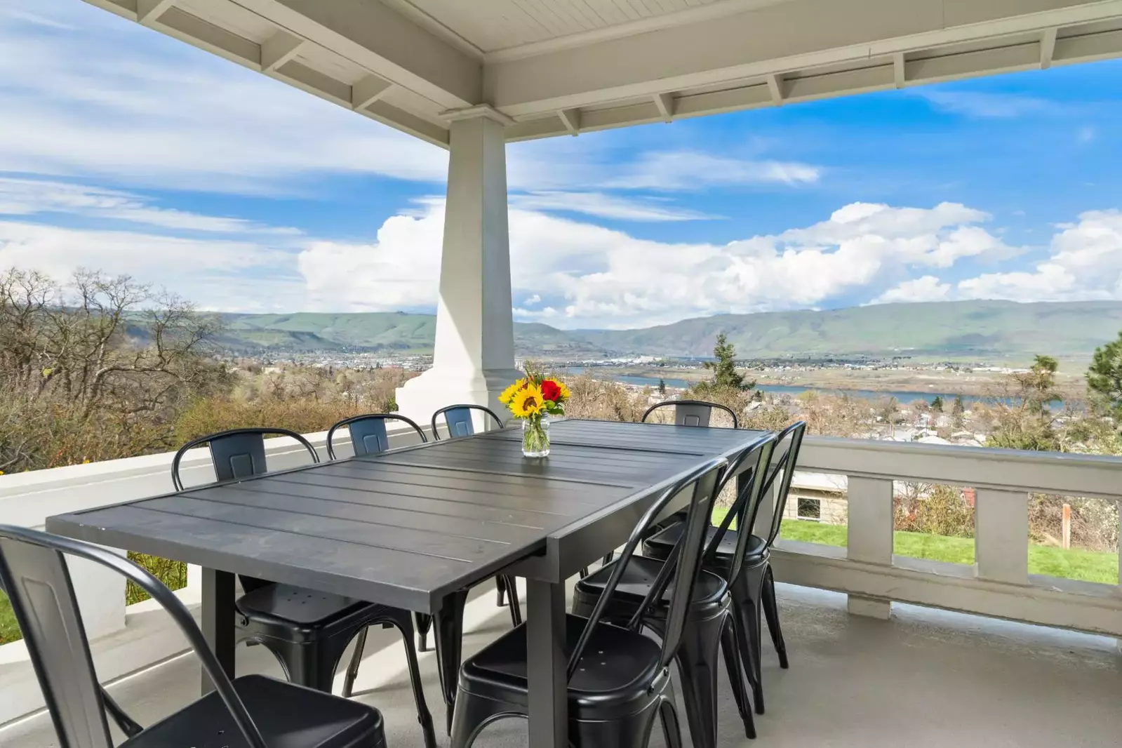 The views of the Columbia River Gorge are striking.