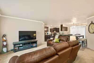 Watch you favorite movies, shows, and sports on this smart tv after a day exploring Mt Hood.