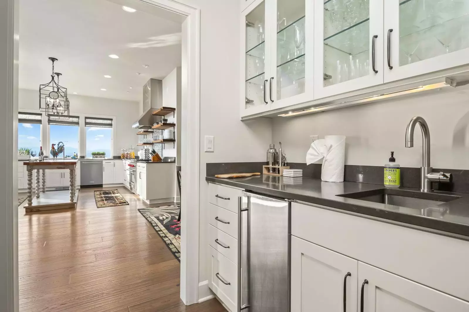 Cook delicious meals for breakfast, lunch, and dinner in this fully equipped kitchen. We suggest gathering ingredients from a Willamette Valley farm.