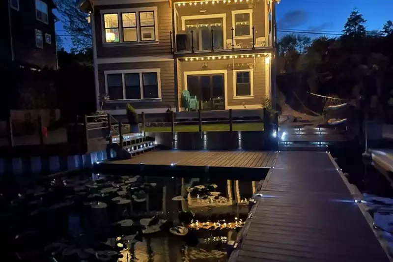 The dock in an enchanting feature 24/7.