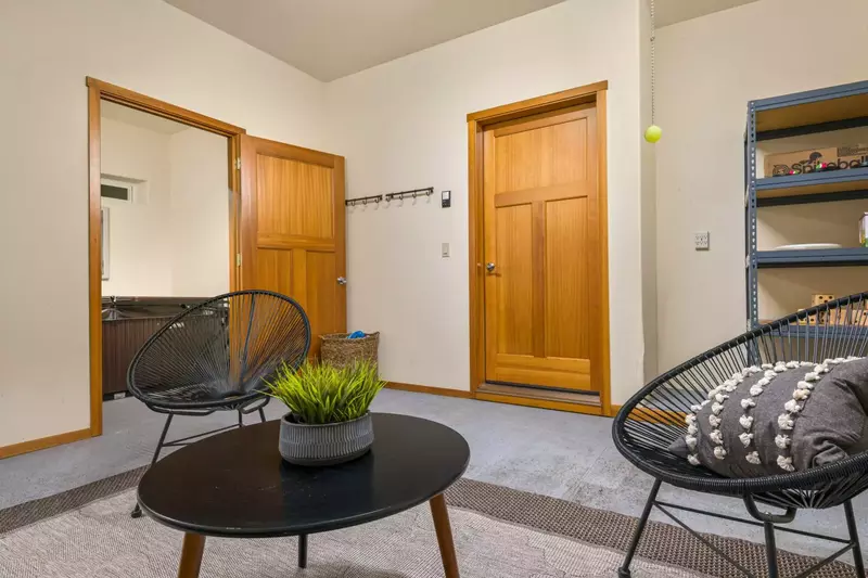 The game room has lots of fun activities including an inside hot tub!