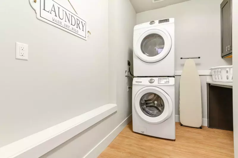 This rental has an up to date washing machine and dryer for guest use.