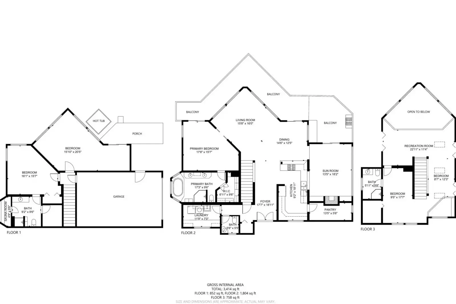 A detailed floor plan of this rental.