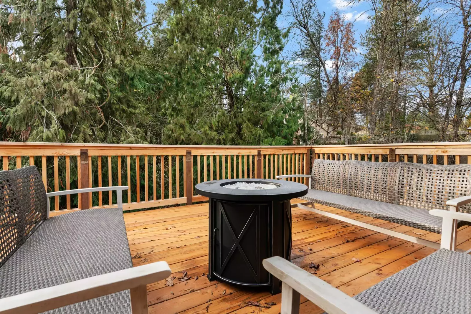 We barbecued and had sat around the fire pit. It was a nice place and we enjoyed it.  -Heather S.