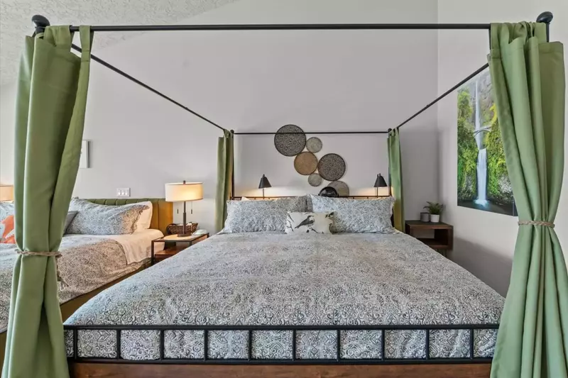 All the beds are updated and incredibly comfortable. Another feature that makes this rental so relaxing!