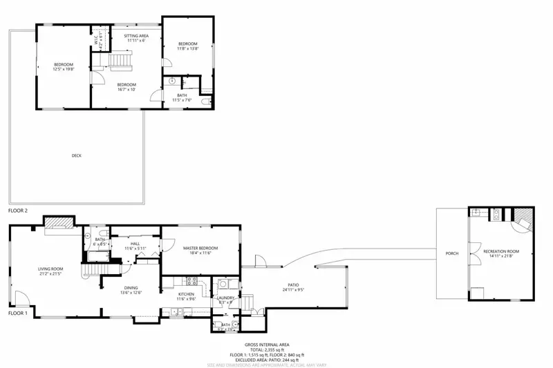 A detailed layout of Garibaldi Getaway.