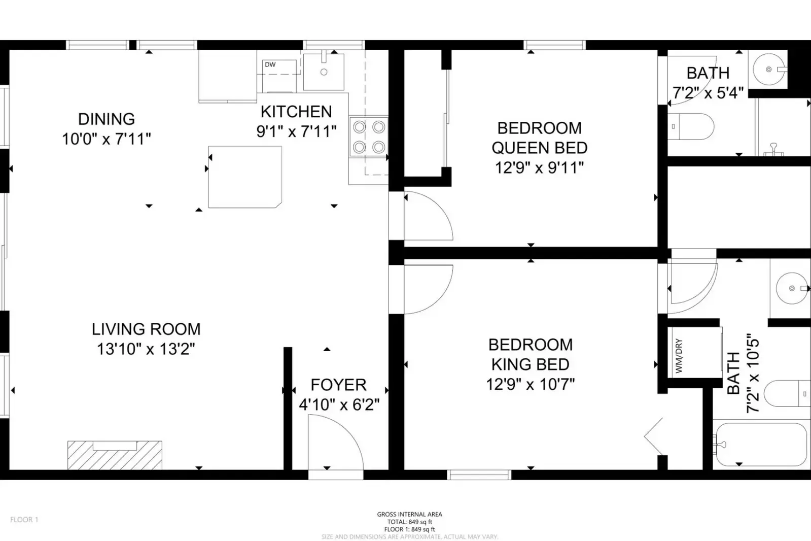 A detailed floor plan of Glimmering Sands.