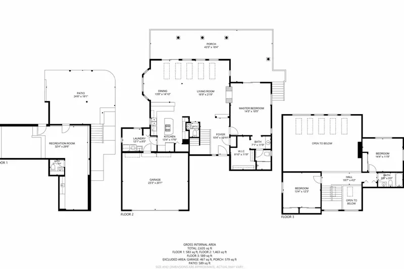 A detailed floor plan of this rental.