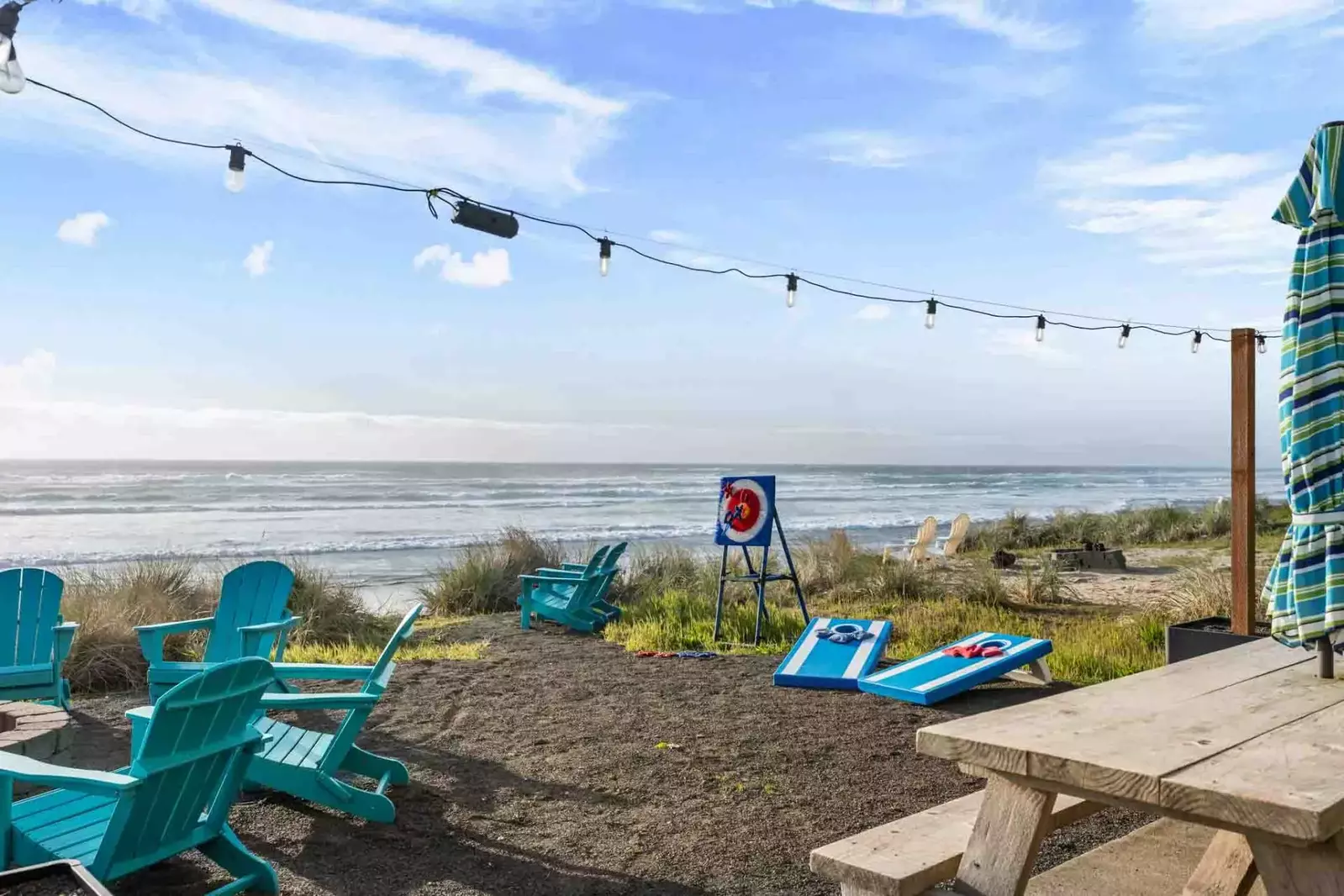 Enjoy fun and games with axe throwing, cornhole, and more!