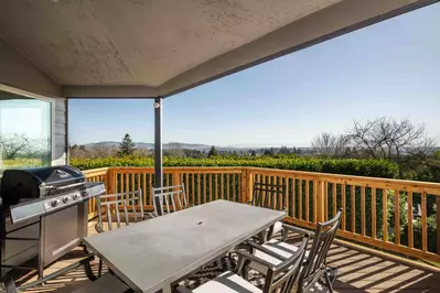 Soak in the gorgeous wine country vista while grilling on the BBQ.