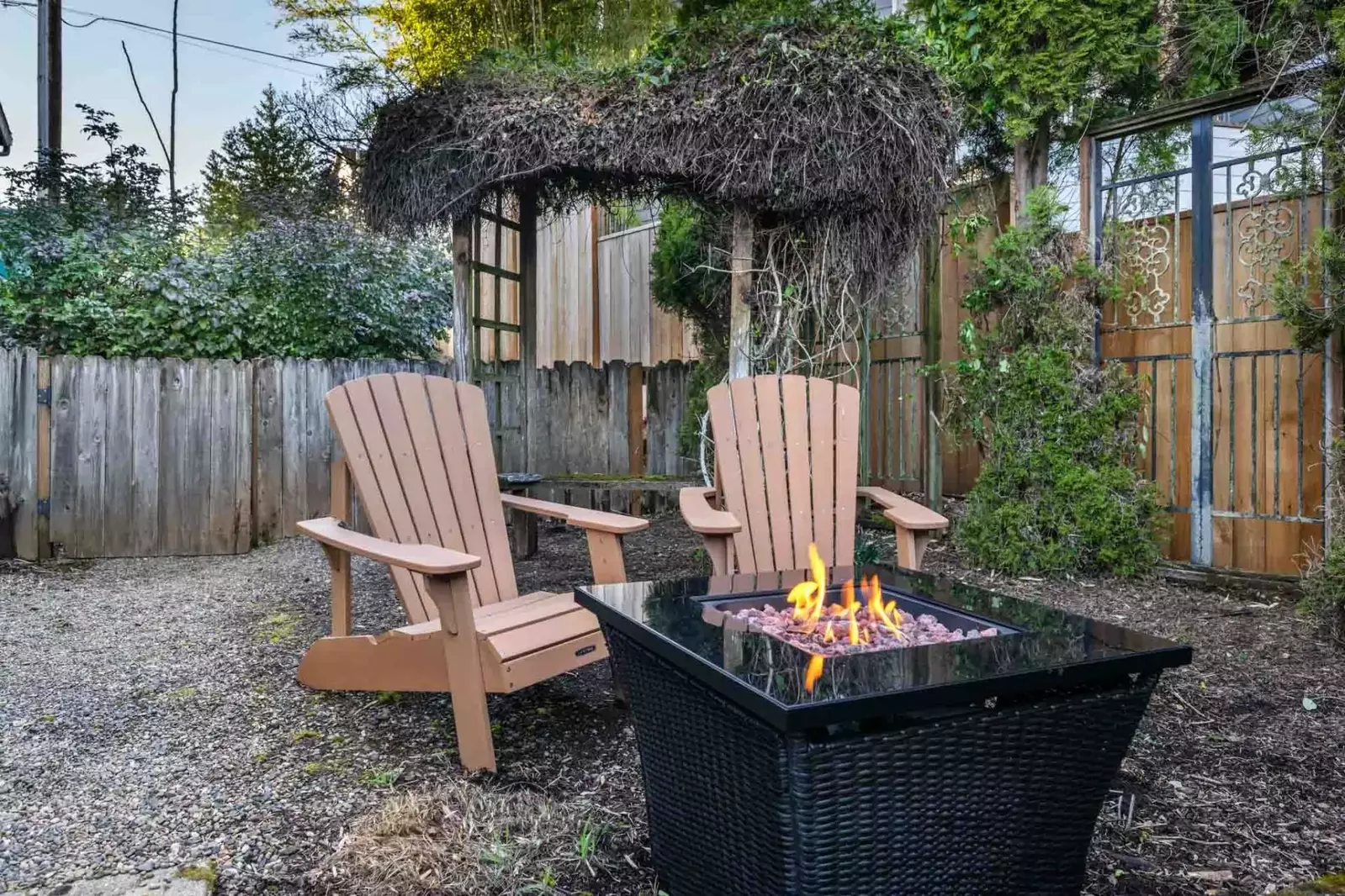 Relax in front of a cozy fire after a day exploring the Willamette Valley.