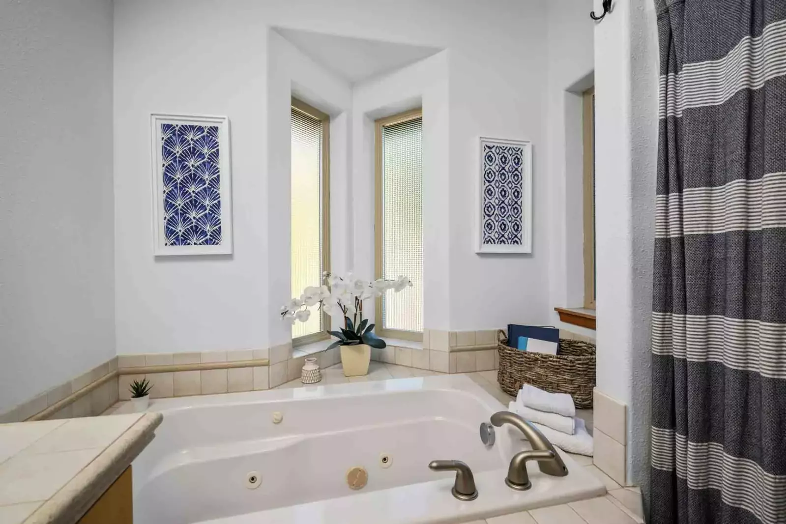 This bath tub is a jacuzzi tub.