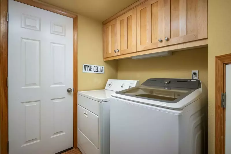 This rental has an up to date washing machine and dryer for guest use.