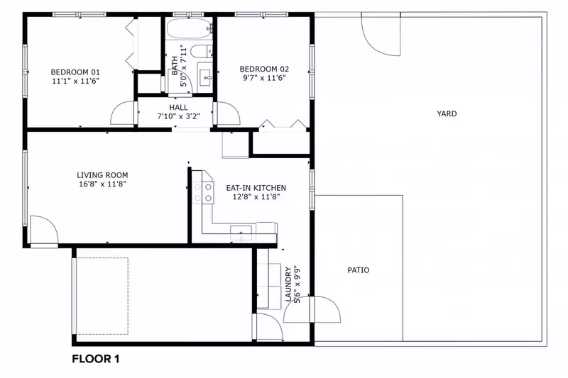 A detailed floor plan of this rental.