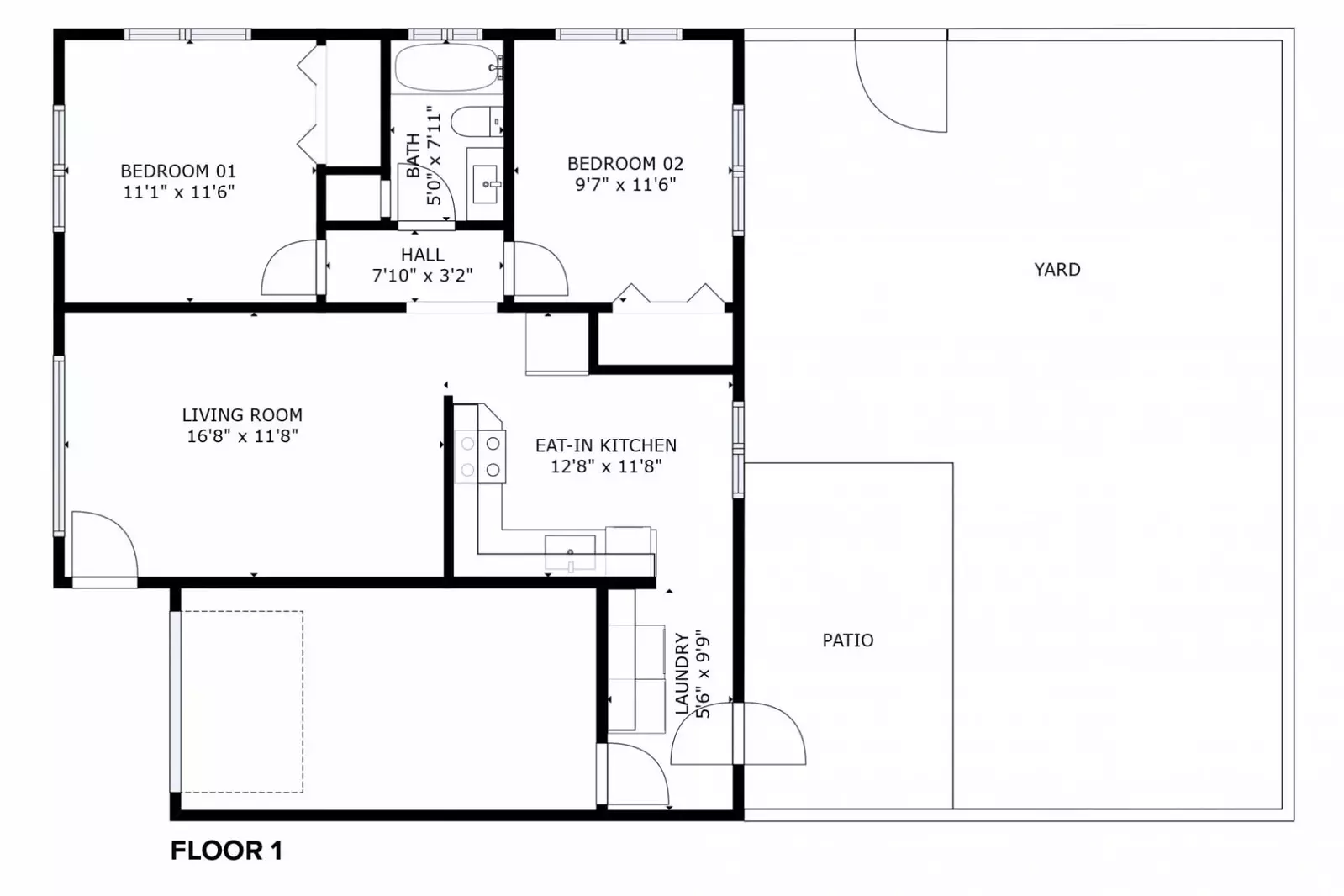 A detailed floor plan of this rental.