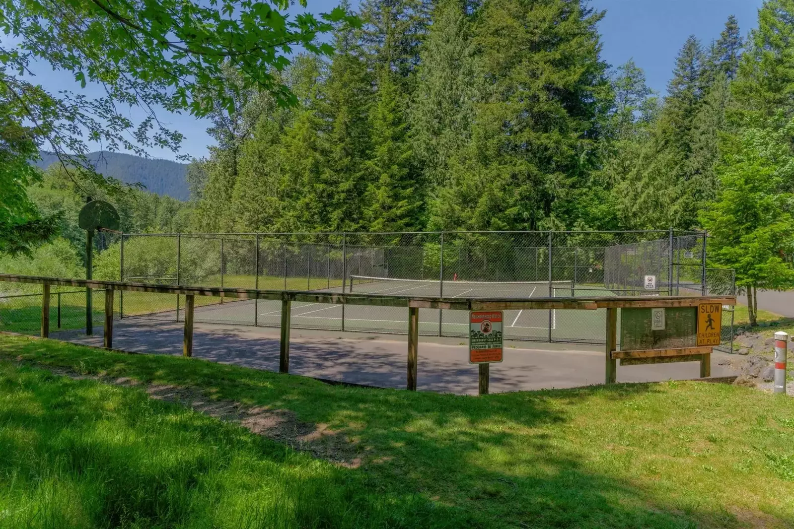 Tennis court available in season.