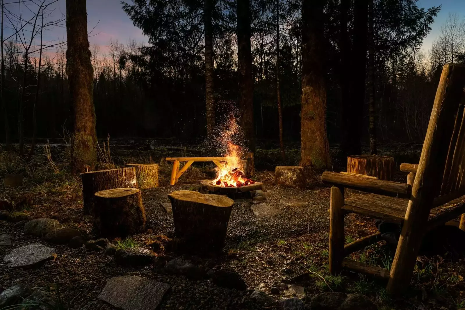 Make smores and tell ghost stories around the fire pit.